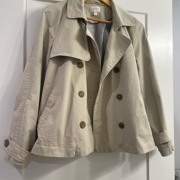 Riley & Rae Beige Double-Breasted Trench Coat - Picture 6 of 10